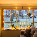 Luces de Hadas LED Blancas Cálidas de 5.99 metros - Luces Parpadeantes con Alimentación USB para Navidad, Bodas y Decoración Exterior, Perfectas para Calles Comerciales y Caminos Florales, Luces para Decoración