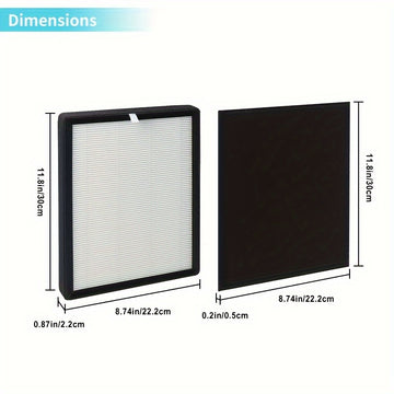 Filtros de Repuesto para Purificador de Aire TOPWELL ProHEPA 9000 - Incluye 2 H13 True HEPA y 4 Pre-filtros de Carbón Activado, Compatibles con Modelos VEVA