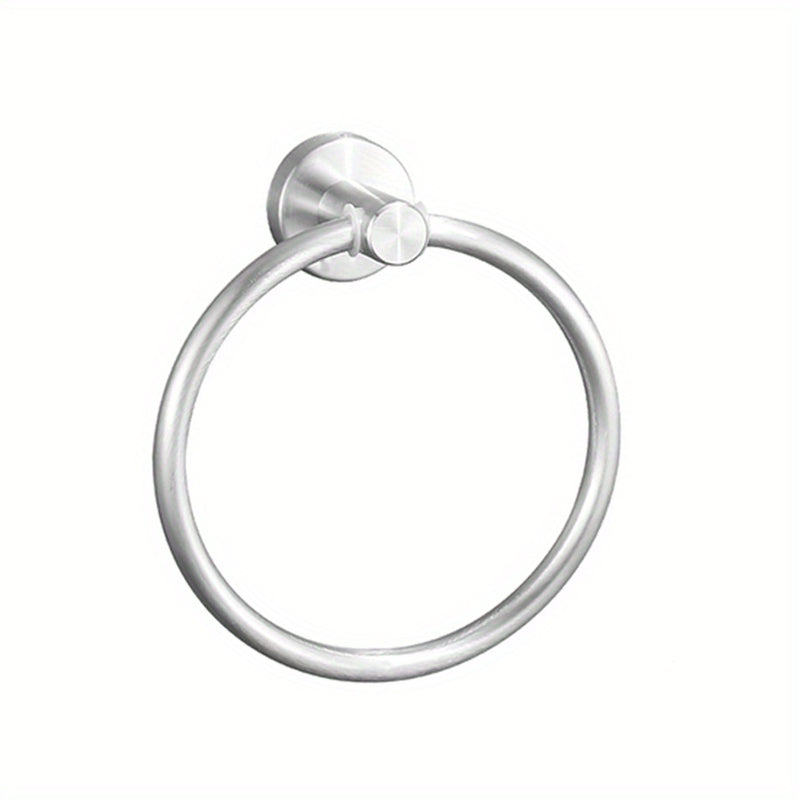 1pc Anillos De Toalla De Acero Inoxidable, Anillo De Toalla Redondo Para Baño Cocina, Toallero Montado En La Pared Barra De Toalla