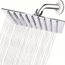 Juego de cabezal de ducha de acero inoxidable con flor - riego superior lujoso, alta presión de agua para una experiencia incomparable - diseño cuadrado, eficiente y ahorro de agua, mejora la estética del baño