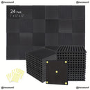 48/24/12 piezas de paneles acústicos de alta densidad, 30.48x30.48x2.54 cm, absorbentes de sonido, para paredes, techos, salas de juegos y estudios de grabación, reducción de ruido