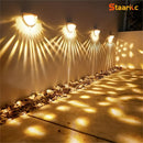 Staaricc 2/4/6pcs Luces solares para valla, luces solares para terraza, luces solares para pared, luces solares montadas en la pared, iluminación exterior para vallas, terrazas, jardines y escaleras de garaje, IPX4