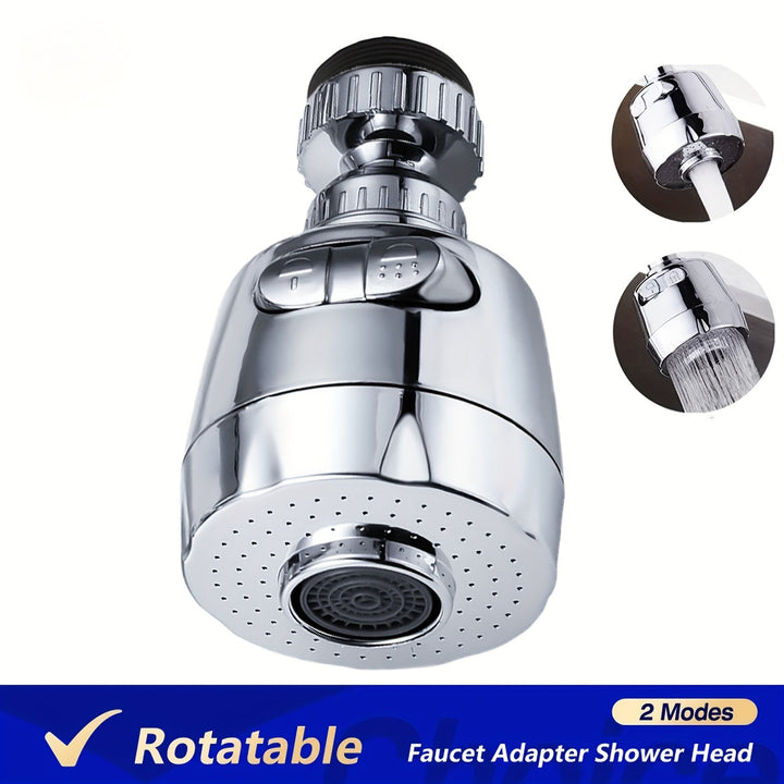 Cabezal de ducha y aireador para grifo giratorio 360° de acero inoxidable – Ahorrador de agua, antiderrames, adaptable para cocina y baño con 2 modos de rociado, resistente a la oxidación, acabado multicapa electrolítico, ajustable | Artículos de cocina