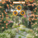 1 pieza Luz de Jardín Solárea Giratoria con Tres Cabezas y Dinámica al Viento, Inserción en el Suelo para Exteriores, Luminosa e Impermeable, Alta Brillo, Blanco Cálido LED Adecuada para Decoración de Ambiente en Jardines, Patios y Césped