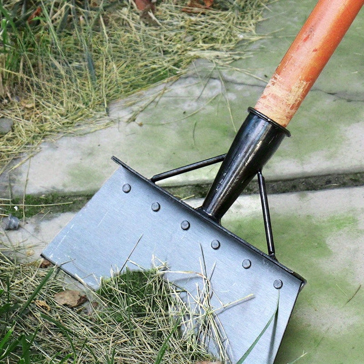 Pala de jardín de metal de alta resistencia - Herramienta multifuncional para eliminar malezas, nieve y hielo para jardines, cuidado de césped y uso agrícola - Mango ergonómico, diseño duradero para una eficiente eliminación de malezas y desechos, herram