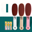 Lima de pie de plástico hipoalergénico con superficie de abrasivo rojo - Herramienta de exfoliación de doble cara para eliminar la piel muerta y callos, ideal para el cuidado del talón y la suela, herramienta de cuidado de pies | Diseño ergonómico | Text