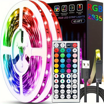 Tira de luces LED - tamaños (1m/3m/5m/10m/20m) - ¡Transforma Tu Sala De Estar En Un Mágico ambiente colorido!