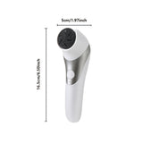 Amoladora de Pies Eléctrica Recargable USB - Doble Cabezal, Ideal para Pulir Uñas Artificiales y Secas en Color Beige Claro. Fácil de Usar con Cabezales Reemplazables