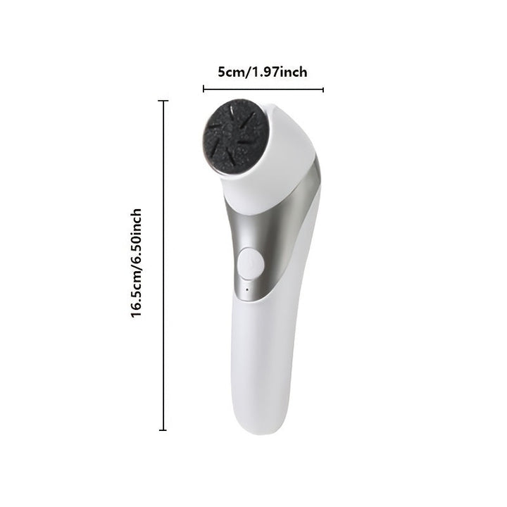 Amoladora de Pies Eléctrica Recargable USB - Doble Cabezal, Ideal para Pulir Uñas Artificiales y Secas en Color Beige Claro. Fácil de Usar con Cabezales Reemplazables