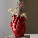 1pc Adornos de resina en forma de corazón, para escritorios y salas de estar, incluyendo jarrones de flores y arreglos de flores secas para mesas de comedor, jarrones de flores de resina para escritorios
