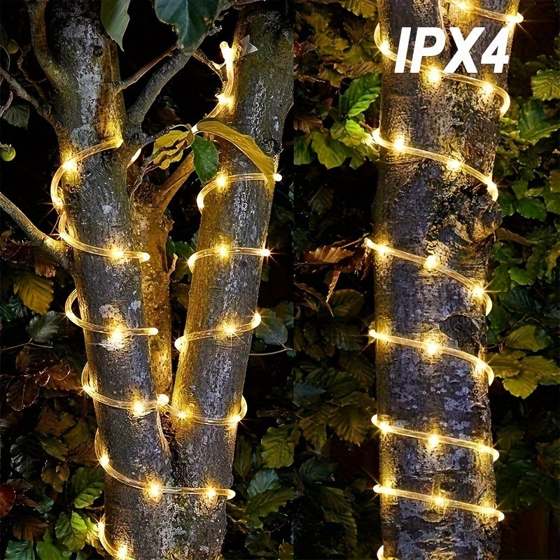 1 pza. Tubos de luces de caja de batería de 8 funciones, tiras de luces, decoraciones y accesorios para interiores y exteriores, utilizados para iluminación de jardines, bodas, fiestas, árboles, iluminación navideña sin baterías.