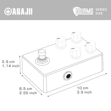 1 ud Pedal de Efecto de Guitarra D-4 de Alta Ganancia - Sonido Estilo Británico Verdadero con True Bypass, Tamaño Compacto y Construcción Duradera para Guitarristas Eléctricos