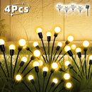4 luces solares de 32 LED, decoración para jardín con 8 modos de intensidad ajustable, sensor de luz y resistencia al agua IP54, ideales para césped, pasillos, campamentos y fiestas navideñas