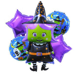 Bouquet Globos Metalizados X5 Fiesta Decoración Halloween GH01