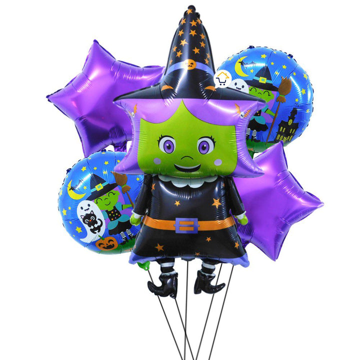 Bouquet Globos Metalizados X5 Fiesta Decoración Halloween GH01