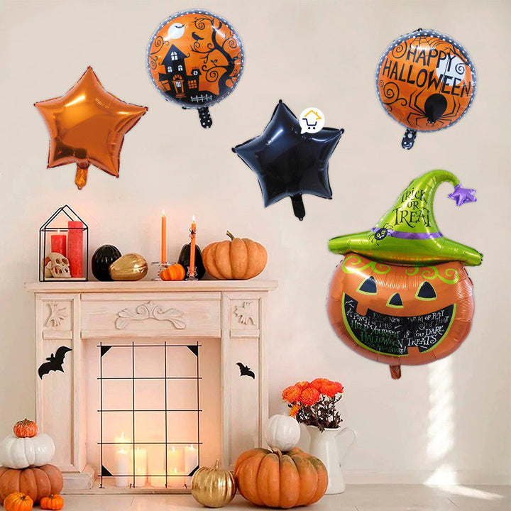 Bouquet Globos Metalizados X5 Fiesta Decoración Halloween GH01