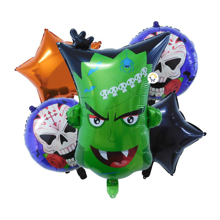 Bouquet Globos Metalizados X5 Fiesta Decoración Halloween GH01