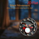 1 ud., Modelo de batería sobre mesa, Reloj de pared plano silencioso de 8 pulgadas en diseño acrílico cuarzo, ideal para hogares espirituales/fiestas/sala/cafetería/dormitorio/decoración de regalos