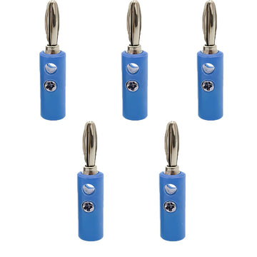 5 unidades Fijadas con Tornillos Soldadura Libre Conector de Cable de Altavoz de Plátano con Baño de Oro de 4mm Plátano de Altavoz de Linterna Fijado con Tornillos de Sujeción