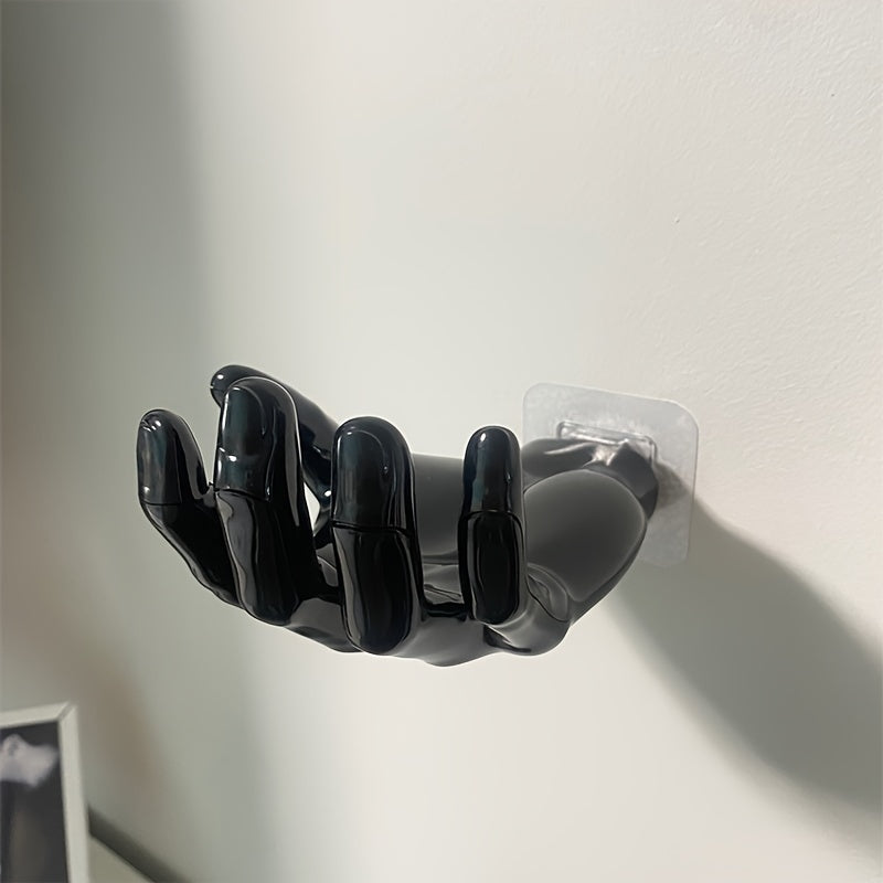 Gancho en forma de mano de 1 pieza, Gancho de Pared sin Perforaciones y Sin Rastro, Gancho Duradero para Llaves, Sombreros, Toallas, Artículos de Aseo, Gancho Autoadhesivo para la Casa para Objetos Varios, Organizador Doméstico para Baño, Dormitorio, Hog