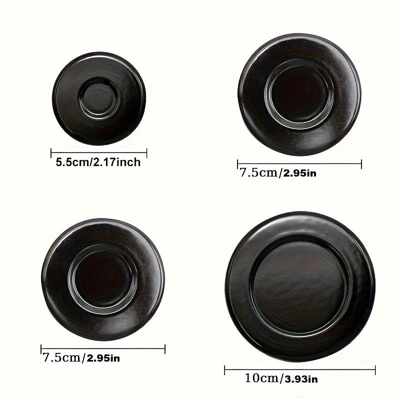 Tapas de quemador de estufa de gas de 4 piezas para estufas Sabaf: tamaños de 55mm, 75mm y 100mm