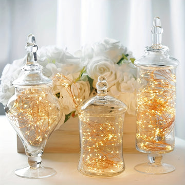 Juego de 3 Tarros de Vidrio Transparente con Tapas – Estilo Vintage Victoriano | Decoración Cottagecore para Baño, Cocina y Estantes | Contenedores Hygge Ideales para TikTok y Pinterest