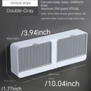 Caja de jabón vertical de doble gris: Jabonera rectangular de plástico montada en la pared con drenaje para jabones en barra - Adecuada para uso en el baño