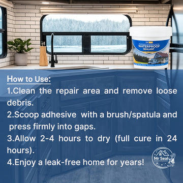 Sellador transparente y impermeable - 500g, sellador transparente para ventanas y techos de vehículos, automóviles, azulejos, pisos, paredes y techos - Duradero, de larga duración y resistente al clima, sella para vehículos, mejoras interiores de RV, vis