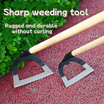 Paquete de 1 Azada de Jardín de Acero Manganeso Resistente - Herramienta Afilada y Antioxidante para Desmalezar y Cultivar con Mango Ergonómico, Ideal para Excavación, Aflojar Suelos y Eliminar Malezas - Perfecta para Jardineros Casuales y Paisajistas Pr