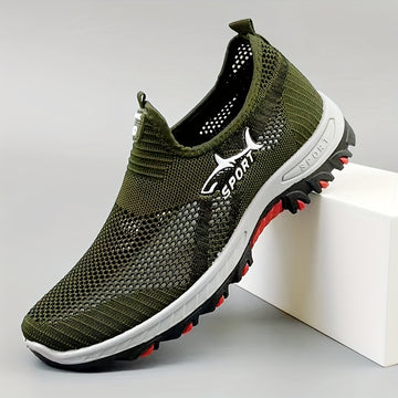 Zapatos para hombre, zapatillas casuales estilo slip-on, lona de malla transpirable al estilo antiguo pekinés, disponibles en tallas extendidas