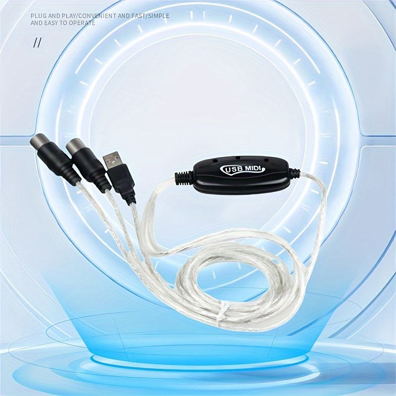 Cable MIDI USB2.0, cable para edición MIDI, cable para piano electrónico