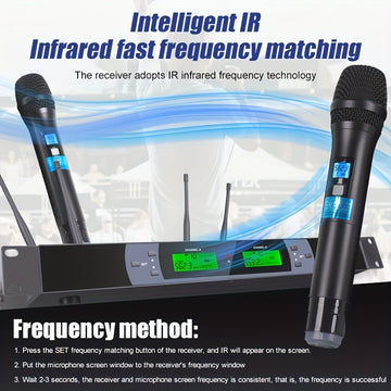 Conjunto de Sistema de Micrófono Dinámico Inalámbrico para Karaoke en Casa con Micrófono Profesional UHF XLR NXG, Utilizado para Discurso y Sonido en Bodas e Iglesias