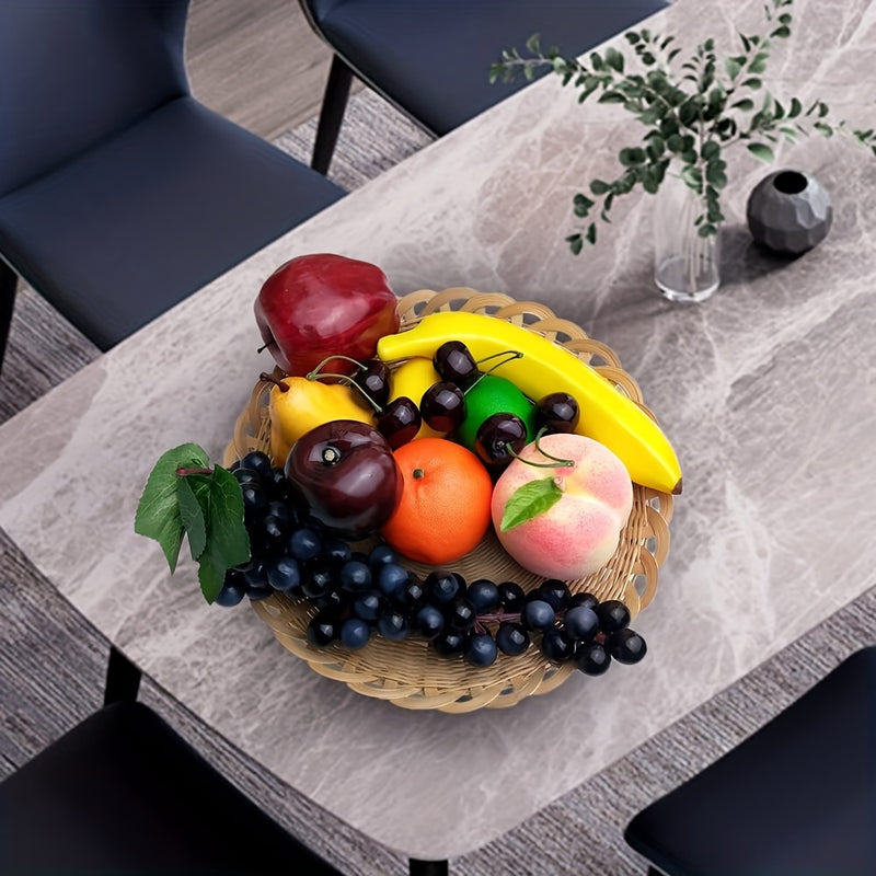 Juego de Frutas Artificiales para Decoración, Accesorios de Frutas Falsas, 10 Tipos de Frutas (Total 12 piezas)
