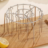 Juego de 1 Pieza, Rejilla para Freidora de Aire de Acero Inoxidable, Rejilla de Cocina Puede Asar Múltiples Brochetas al mismo Tiempo, Parrilla para Carne en Barbacoa Adecuada para Horno Microondas y Freidora de Aire, Suministros de Cocina, Accesorios de