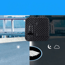 4 piezas/juego Mini luz de seguridad para puerta de coche LED, lámpara de seguridad anti-collisiones con patrones de alas creativos, accesorios para automóviles, decoraciones, sin batería.