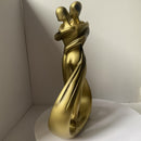 Escultura Elegante de Resina para Parejas Románticas - Decoración con Tema Clásico del Amor para Hogar, Oficina y Eventos en Hoteles - Acabado Dorado Disponible, Decoración para Bodas
