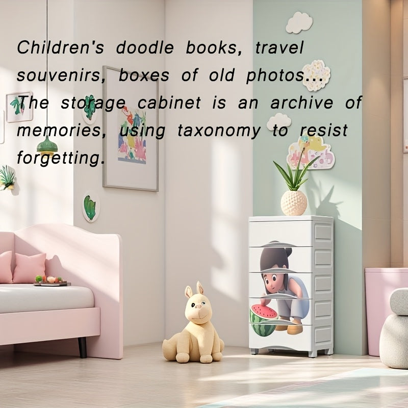 1 estante de almacenamiento con múltiples cajones y ruedas - Organizador de plástico duradero para ropa, snacks, juguetes - Diseño ahorrador de espacio para debajo de la cama y montaje en pared, fácil montaje, organizadores de armarios y almacenamiento