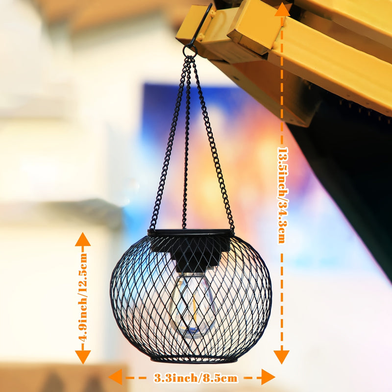 2 luces solares colgantes para exteriores, luces solares mejoradas, iluminación decorativa para jardín, energía solar, ideales para terrazas, céspedes y patios traseros