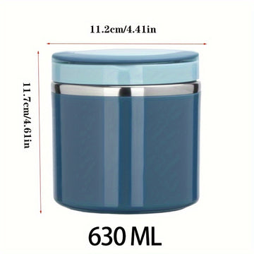 Termo de Acero Inoxidable de 21.3oz para Comida Caliente, Caja de Almuerzo Sellada de Gran Capacidad, Ideal para la Escuela, la Universidad y Almacenamiento en la Cocina, Taza de Desayuno, Utensilios de Cocina, Material Escolar