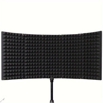 Micrófono de Estudio de Grabación Profesional, Estudio Acústico, Diseño Portátil de Tres a Cinco Puertas, Material ABS, Compatible con Interfaz XLR, Reducción de Ruido y Absorción de Sonido, Adecuado para Estudios de Grabación, Talleres de Canto y Config