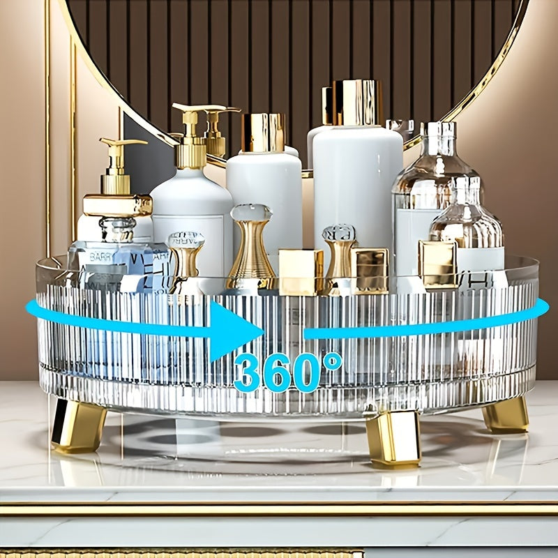 Organizador de Cosméticos de Gran Capacidad con Rotación de 360° - Ideal para Loción, Cuidado de la Piel y Almacenamiento de Maquillaje en el Baño o Tocador