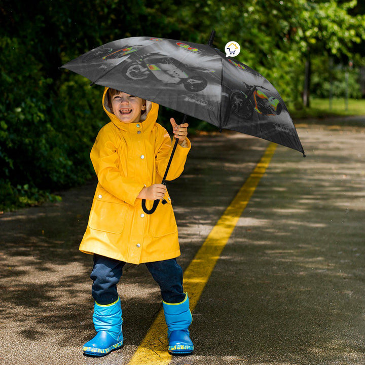 Sombrilla Paraguas Automático Infantil Vehículos Silbato SPA02