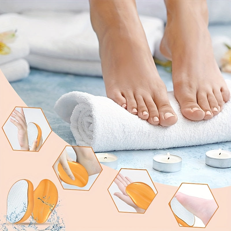Limpiador de Pies y Exfoliante de Vidrio Nano Duradero - Removedor Ergonómico para Pies Suaves, Sin Batería Necesaria, Molinillo Portátil Beige Claro para Pedicura y Manicura, Herramientas de Cuidado de Pies con Acabado Brillante, Construcción de Calidad