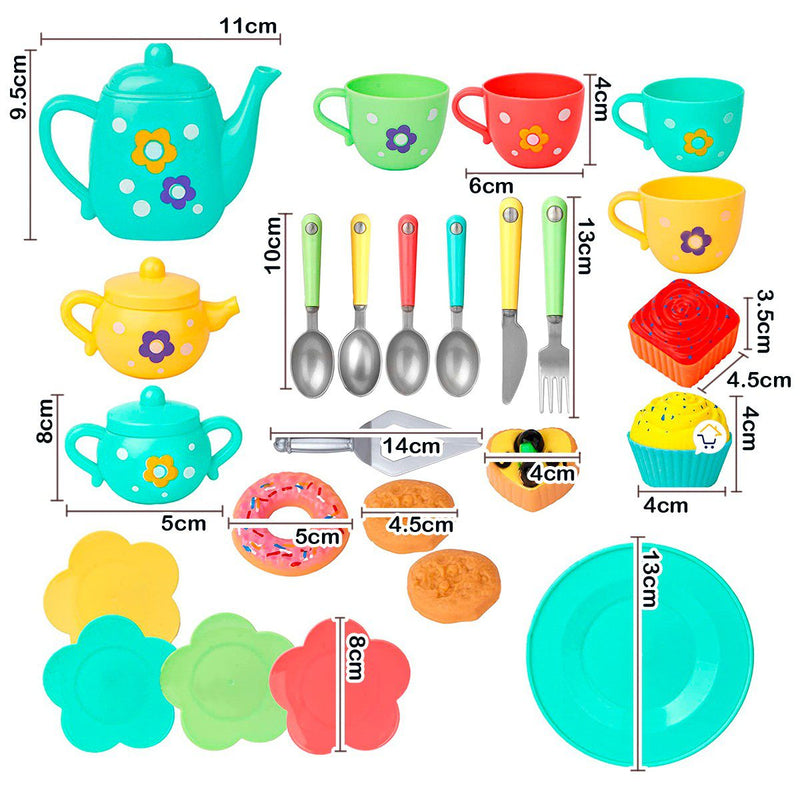 Set Fiesta De Té Accesorios Cocina Juguete Didáctico Infantil HY685
