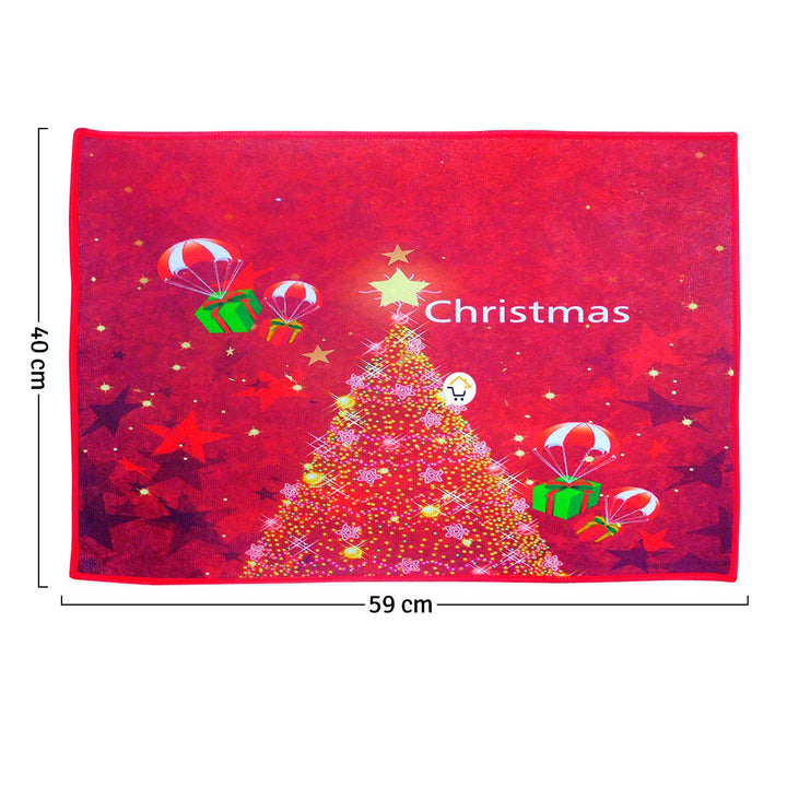 Tapete Navideño Antideslizante Multiusos Estampado Navidad FM0203
