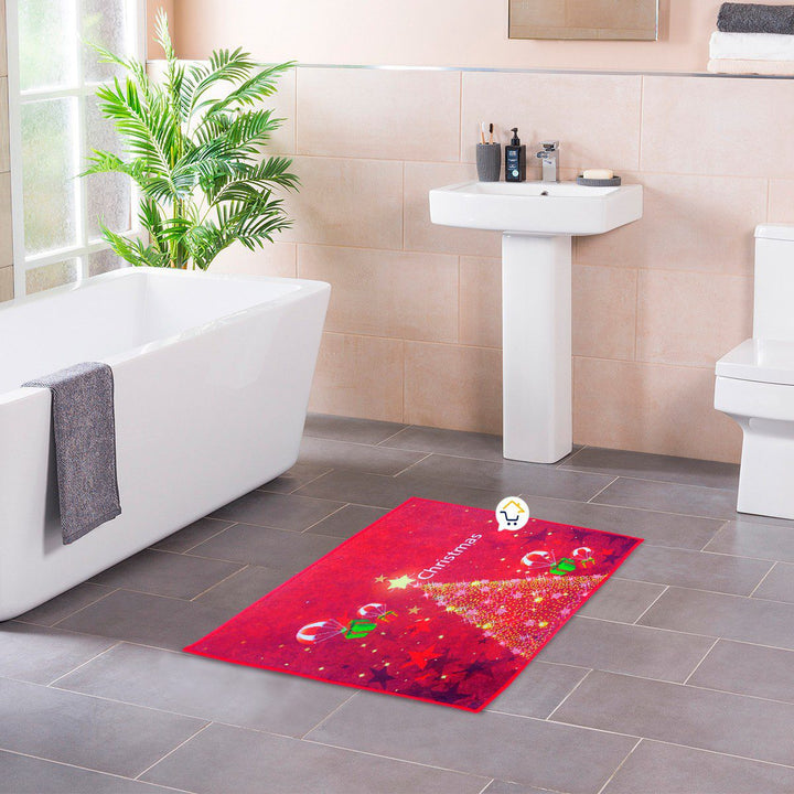 Tapete Navideño Antideslizante Multiusos Estampado Navidad FM0203