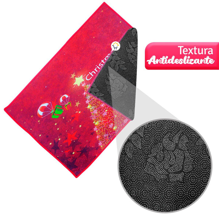 Tapete Navideño Antideslizante Multiusos Estampado Navidad FM0203