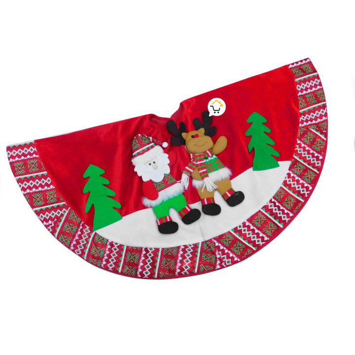 Pie De Árbol Falda Navideño Decoración Tapete FM001