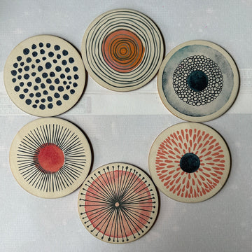 Juego de 6 Posavasos de Arte de Frutas de Verano - Resistentes al Calor, Antideslizantes y Decorativos para el Hogar, Oficina y Fiestas - 3.94" Cuadrados, Decoración de Mesa, Posavasos, Edición Limitada