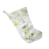 Bota Navideña Blanca Media Colgante Decoración Navidad FM0025